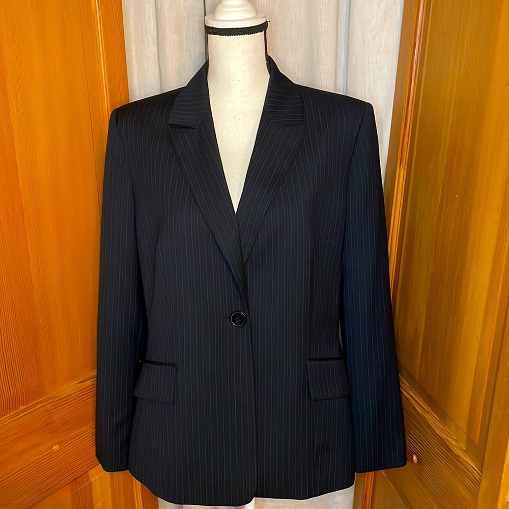 Kasper Black Pinstripe Blazer